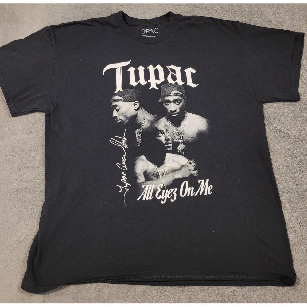 Tpac 100% Cotton Short Sleeve T Shirt XL Tupac Shakur "All Eyez On Me"